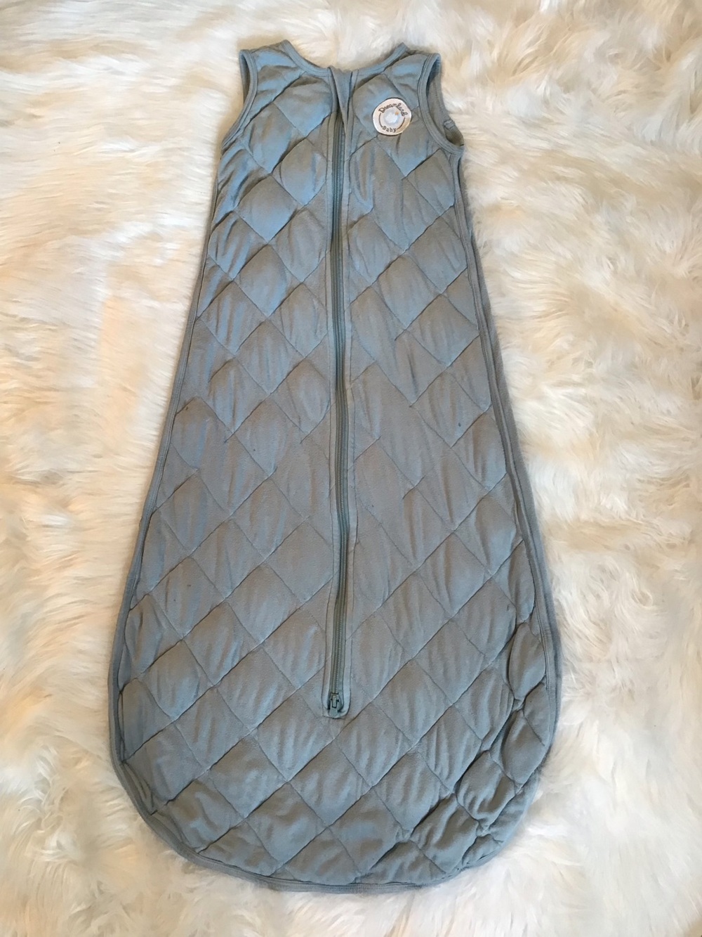 Dreamland Baby Blue Quilted Weighted Baby Sleep Sack with Front Zip